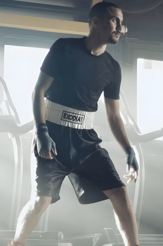 Edition 1 Satin Boxing Shorts Black/White