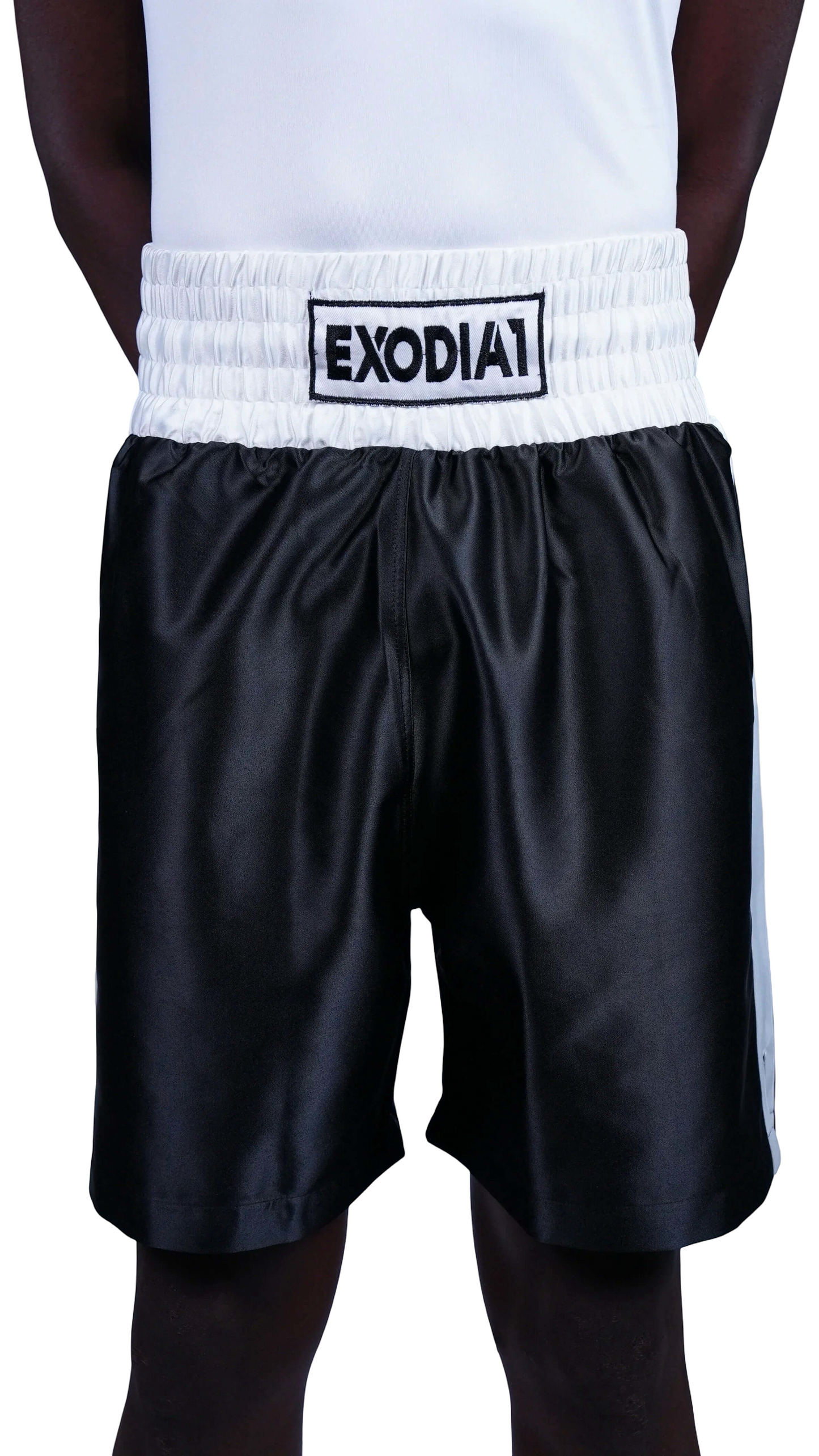 Edition 1 Satin Boxing Shorts Black/White
