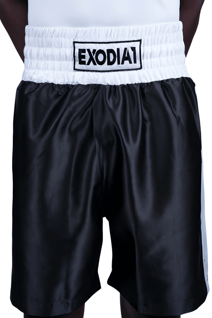Edition 1 Satin Boxing Shorts Black/White